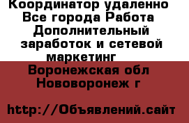 Координатор удаленно - Все города Работа » Дополнительный заработок и сетевой маркетинг   . Воронежская обл.,Нововоронеж г.